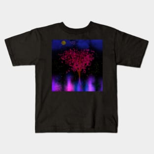 Tree of Light shines through the Night Kids T-Shirt